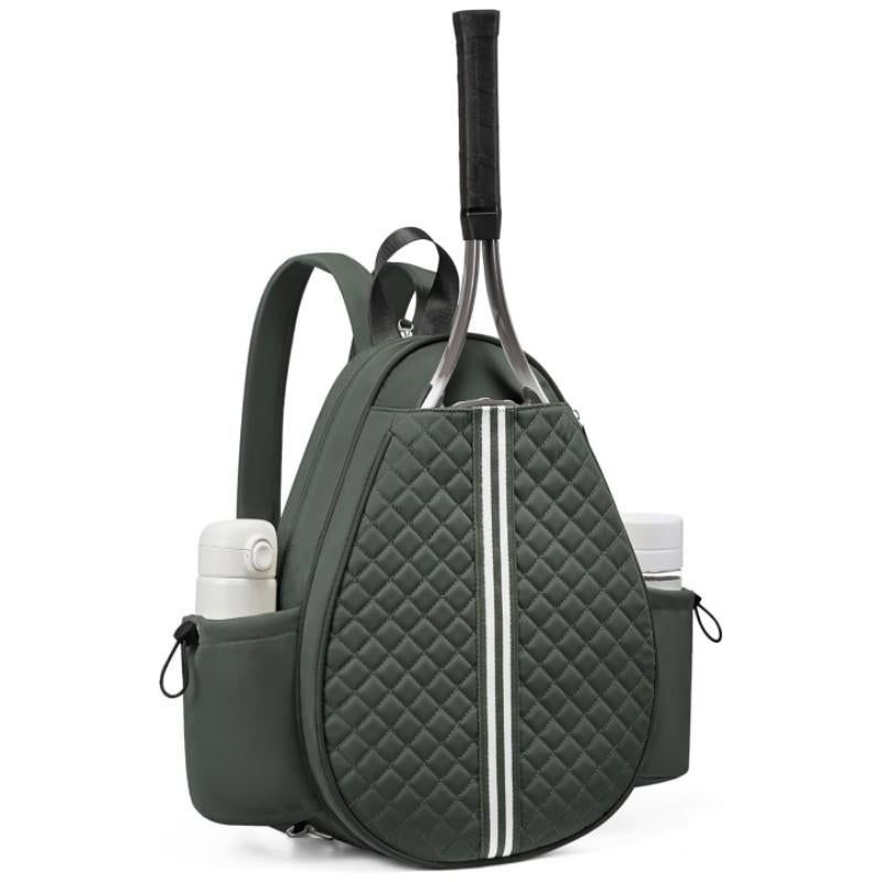 Crossbody Lightweight Multifunctional Waterproof Tennis Racket Bag for Men and Women Suitable for Pickleball Badminton and Tennis-Black