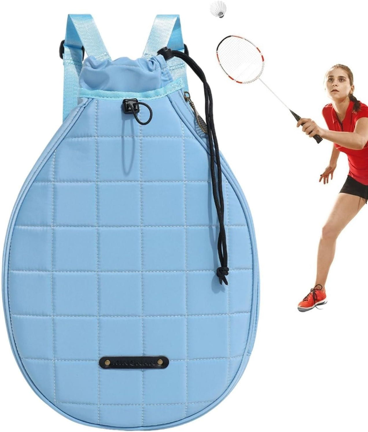 Tennis Racket Backpack Single Shoulder Badminton Bag Multi-Functional Paddle and Ball Bag