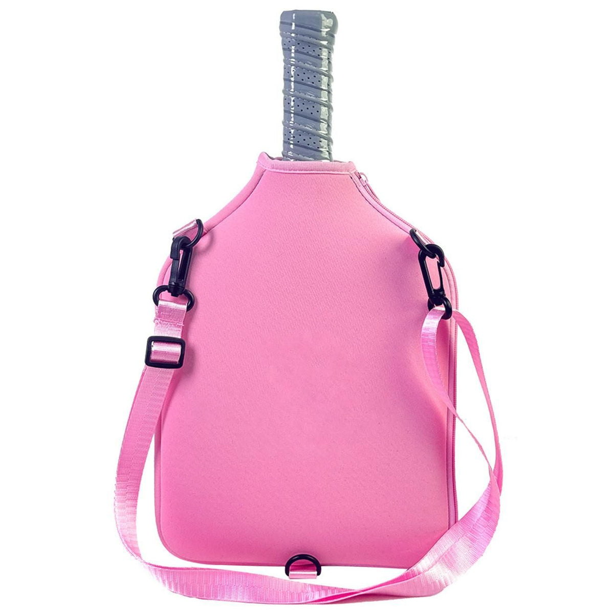 Neoprene Tennis & Pickleball Paddle Bag Lightweight Protective Carry Case with Shoulder Strap - Pink