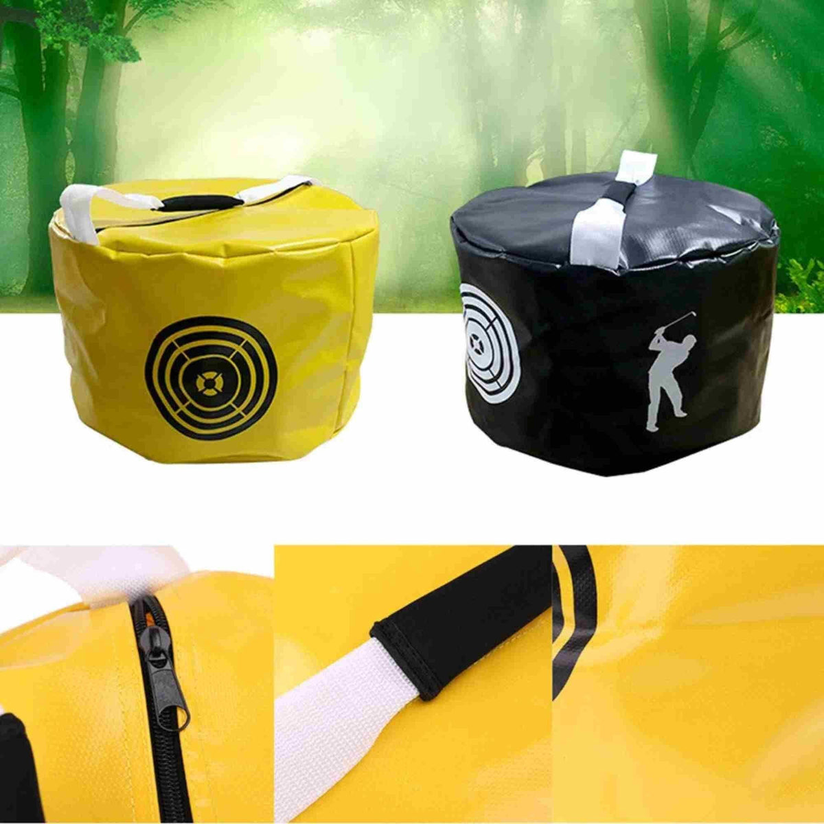 Golf Hitting Bag Golf Power Impact Swing Practice Exercise Equipment Pack - Yellow