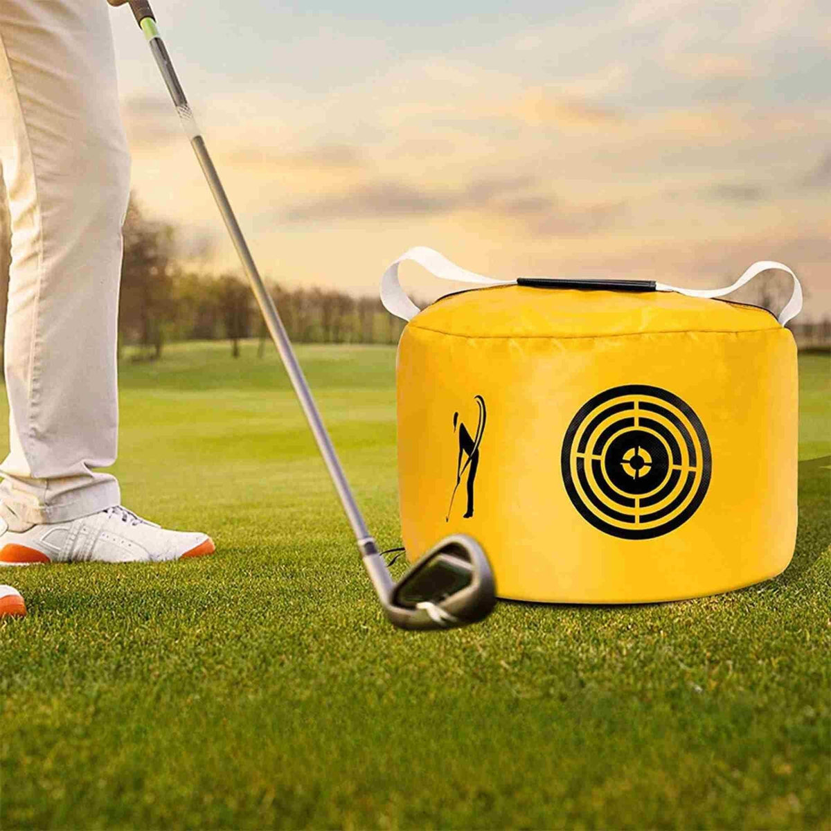 Golf Hitting Bag Golf Power Impact Swing Practice Exercise Equipment Pack - Yellow
