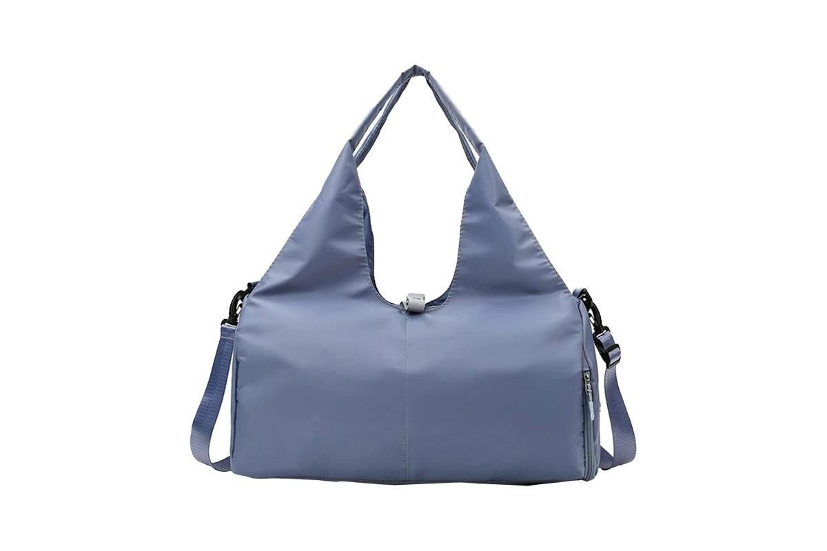 Gym Tote Bag with Shoe Compartment and Wet Dry Storage Pockets for Women Travel Duffel Bag Yoga Gym Bags with Yoga Mat Holder -Pink