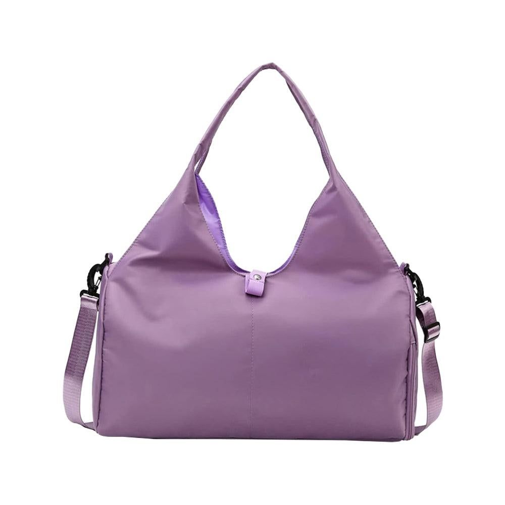 Gym Tote Bag with Shoe Compartment and Wet Dry Storage Pockets for Women Travel Duffel Bag Yoga Gym Bags with Yoga Mat Holder -Pink