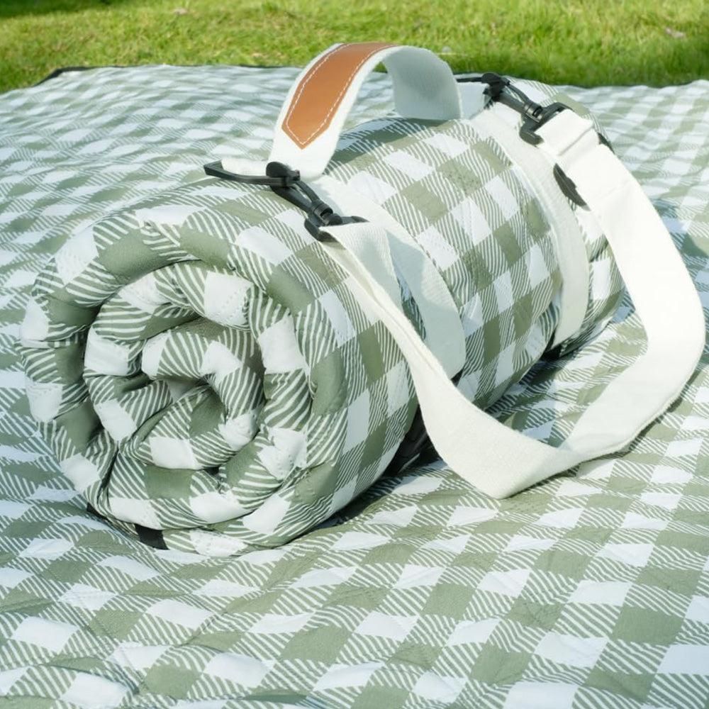 Waterproof Picnic Blanket Beach Outdoor Camping Mat Large Foldable Green