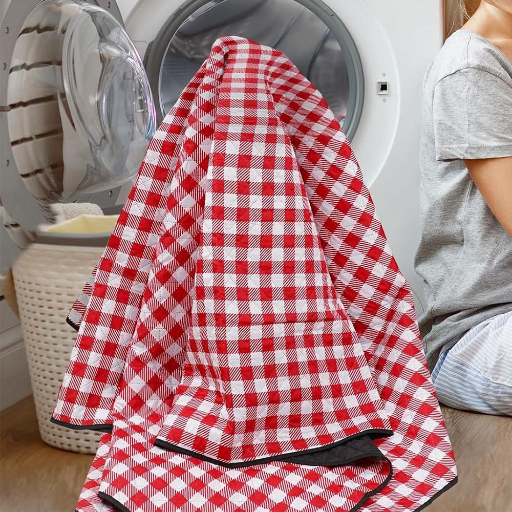 Waterproof Picnic Blanket Beach Outdoor Camping Mat Large Foldable Red