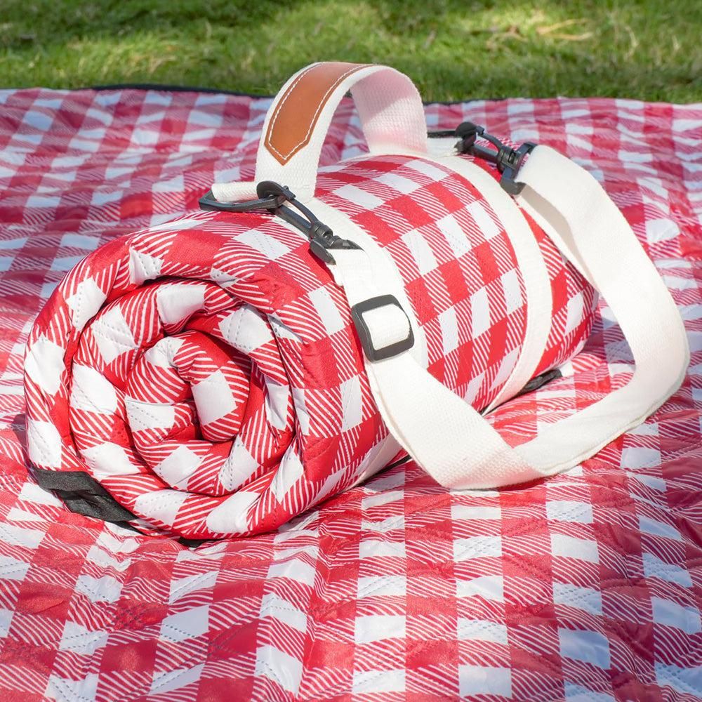Waterproof Picnic Blanket Beach Outdoor Camping Mat Large Foldable Red