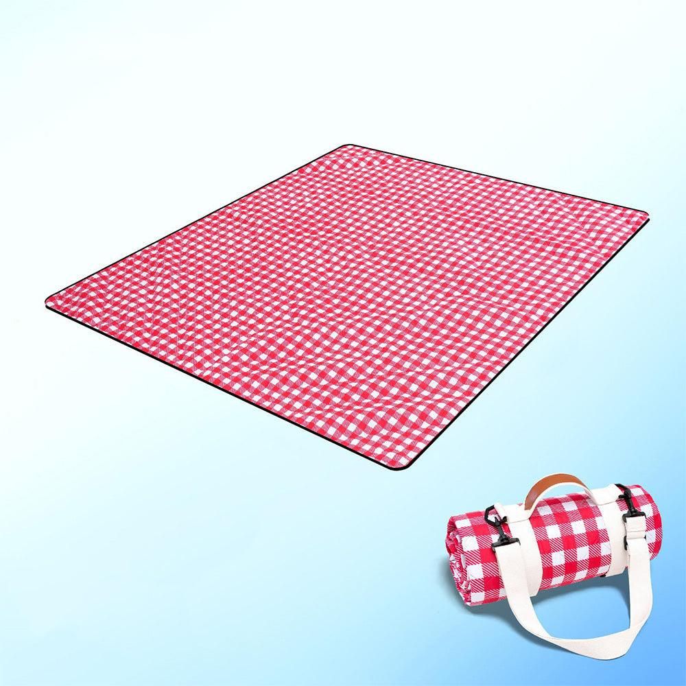 Waterproof Picnic Blanket Beach Outdoor Camping Mat Large Foldable Red