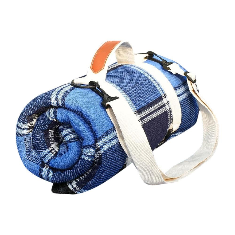Waterproof Picnic Blanket Beach Outdoor Camping Mat Large Foldable Blue