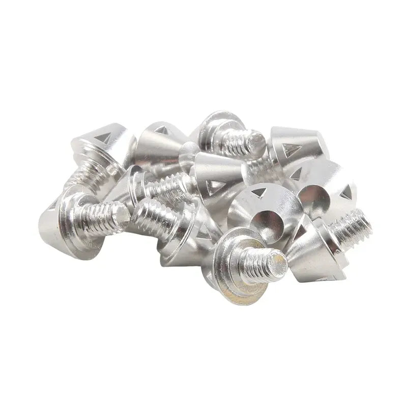 12 PCS M6 Football Shoe Replacement Spikes Studs For - Silver 8mm