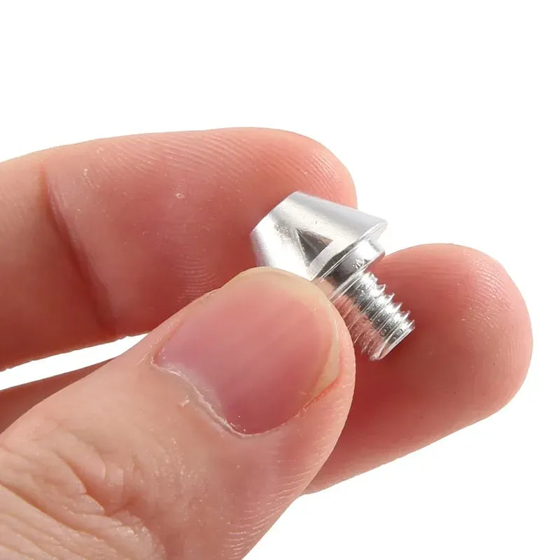 12 PCS M6 Football Shoe Replacement Spikes Studs For - Silver 8mm