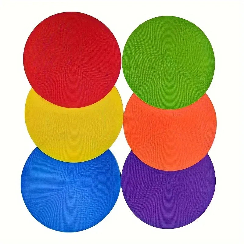 12Pcs Football Training Auxiliary Marker Disc Mat Game Sport Teach Tool