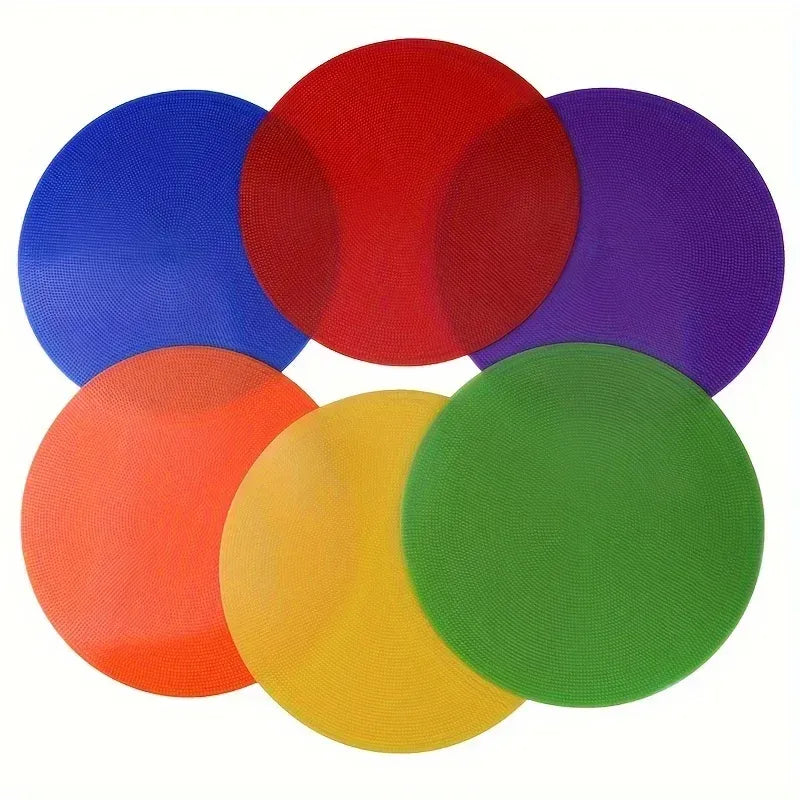 12Pcs Football Training Auxiliary Marker Disc Mat Game Sport Teach Tool