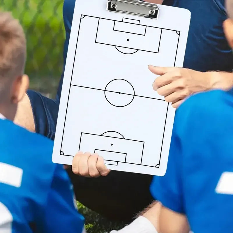 Football Tactical Board Training Erasable Portable Blackboard for Coach Guidance - White