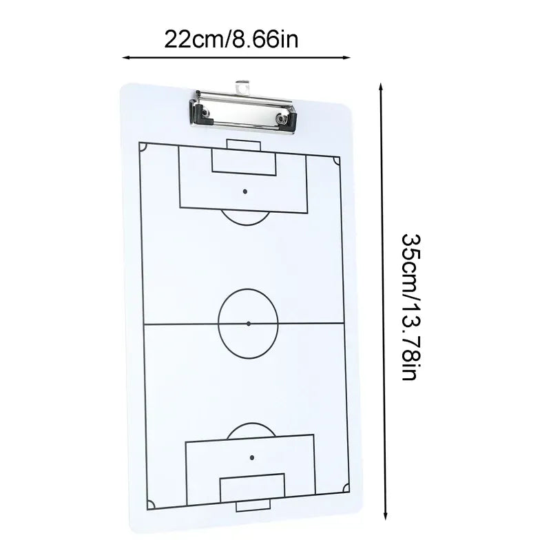 Football Tactical Board Training Erasable Portable Blackboard for Coach Guidance - White