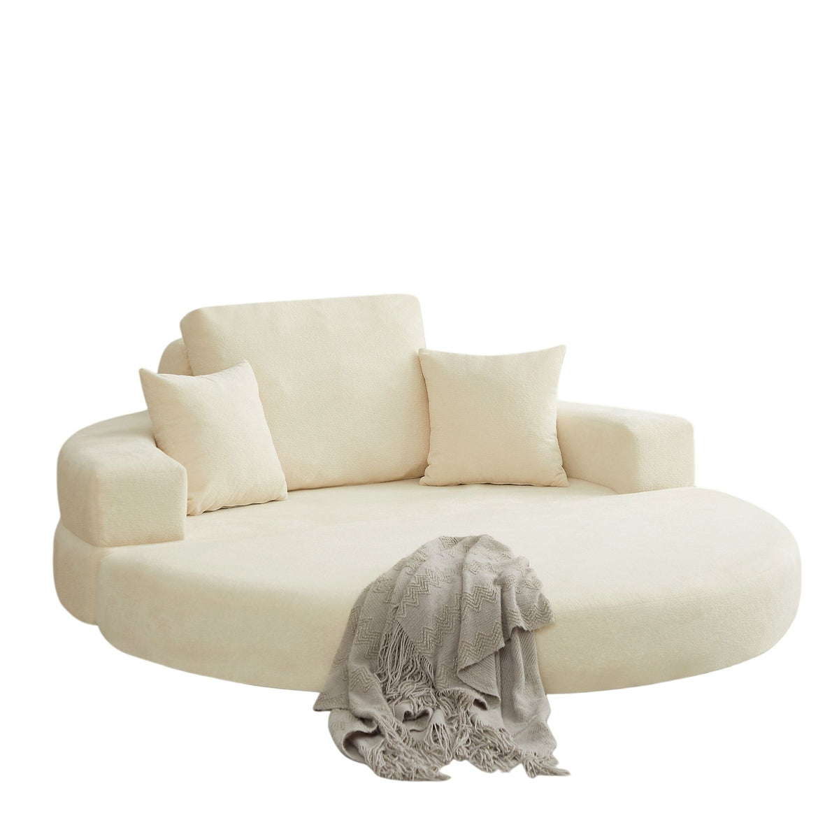 Multifunctional Round convertible Sofa Bed(Compressed Packaging) - Orange
