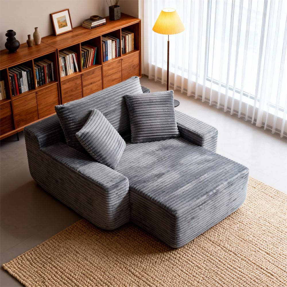 Modern Minimalist Modular Sofa - Light Grey