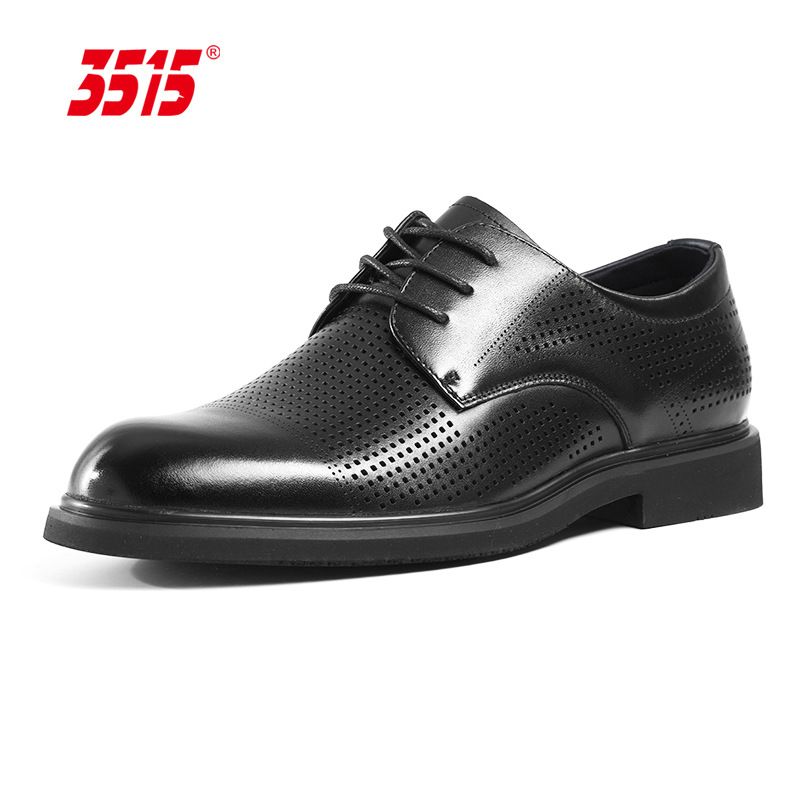 3515 Men Genuine Leather Business Lace Up Shoes Black 43 EU shoe size: 43; Foot length (mm): 265; Foot width (mm): 100; Suggested sneaker size: 44