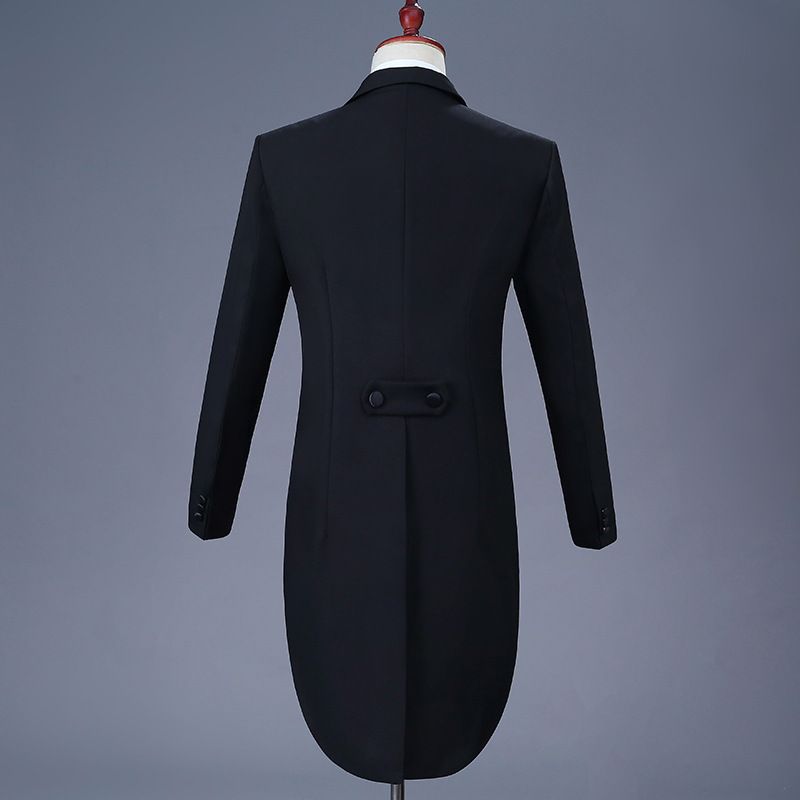 Men Tailcoat Suit Slim Fit Jacquard Performance Formal Paragraph A