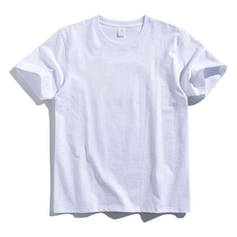 270g Cotton T Shirt Men Short Sleeve Crewneck Navy blue L (suitable for 62.50 kg-70.00 kg