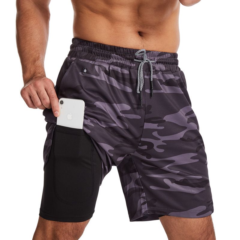 MUSCLE BURNING Men Running Shorts Quick Dry 5 Inch White
