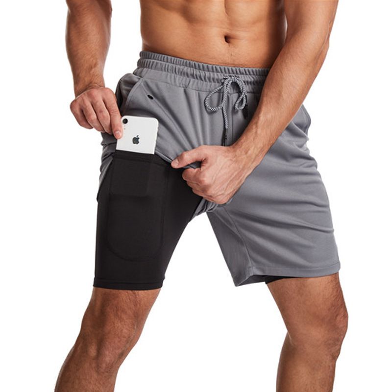 MUSCLE BURNING Men Running Shorts Quick Dry 5 Inch Blue