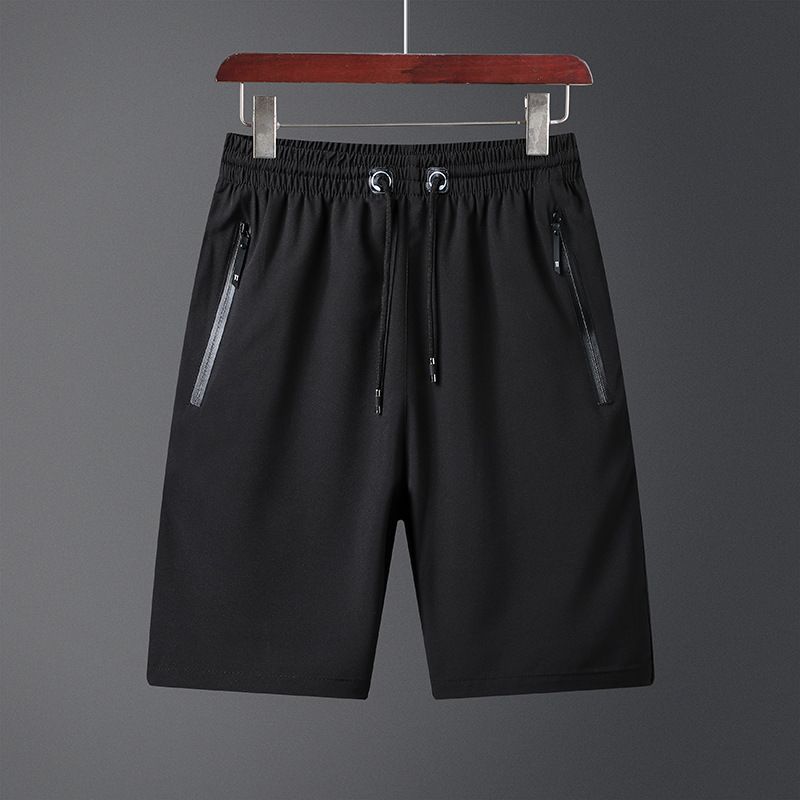 Men Summer Casual Shorts Straight Polyester Blue 8XL