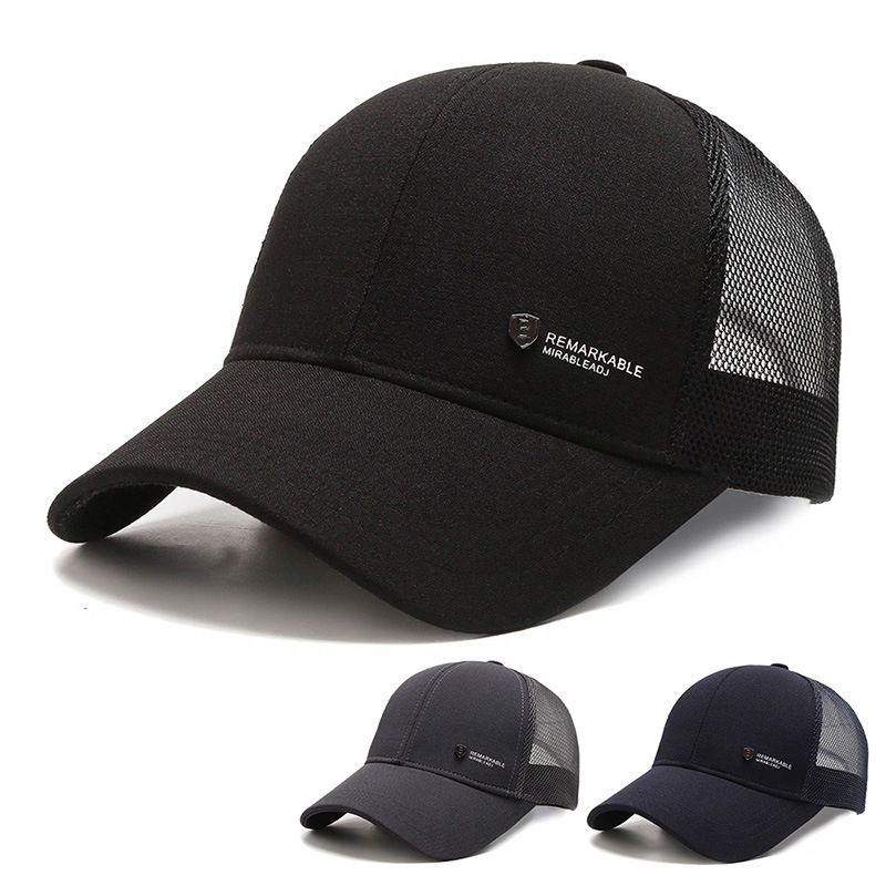 Snoya Men Breathable Mesh Baseball Cap Sun Protection Blue Adjustable