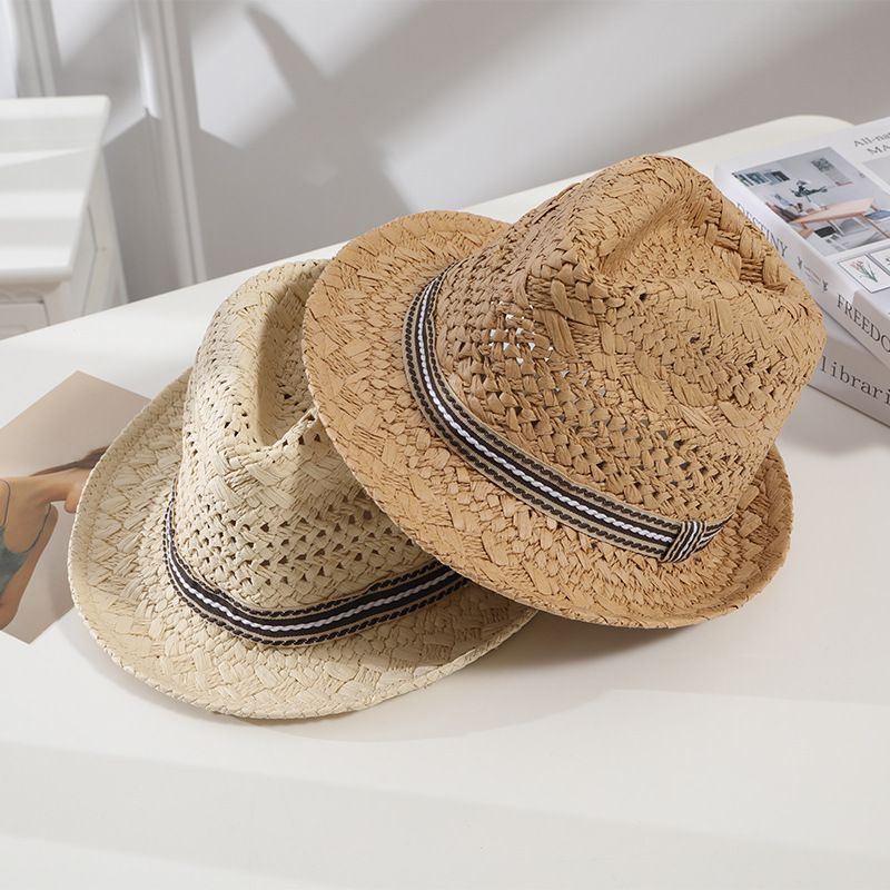 Straw Hat Summer Sun Protection Khaki Adult 56-58cm