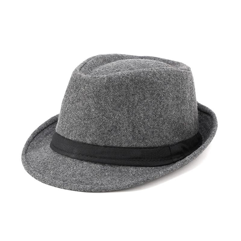 Men Woolen Topper Hat Hat Xiangfang Warm Winter Grey All yards