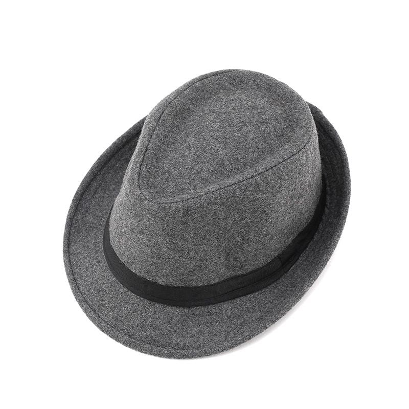 Men Woolen Topper Hat Hat Xiangfang Warm Winter Grey All yards