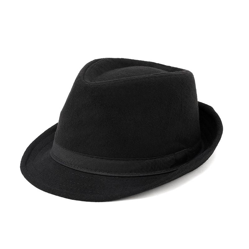 Men Woolen Topper Hat Hat Xiangfang Warm Winter Black All yards