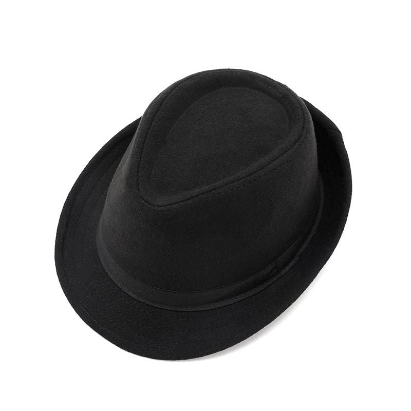 Men Woolen Topper Hat Hat Xiangfang Warm Winter Black All yards