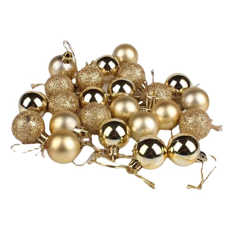 Plastic Christmas Decoration Balls 3cm 24 Pack Degree 3cm black 24 Pack