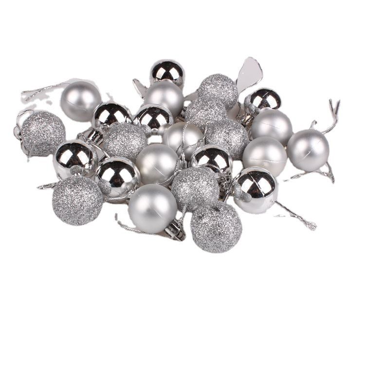 Plastic Christmas Decoration Balls 3cm 24 Pack Degree 3cm black 24 Pack
