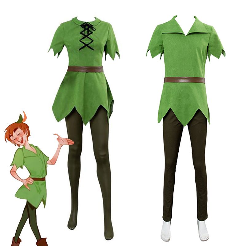 Peter Pan Cosplay Costume Boys Girls Halloween Party M Size: M; Height (cm): 160-165; Weight (kg): 50-55; Bust (cm): 86-90; Waist (cm): 70-74; Shoulder width (cm): 38; Length (cm): 60