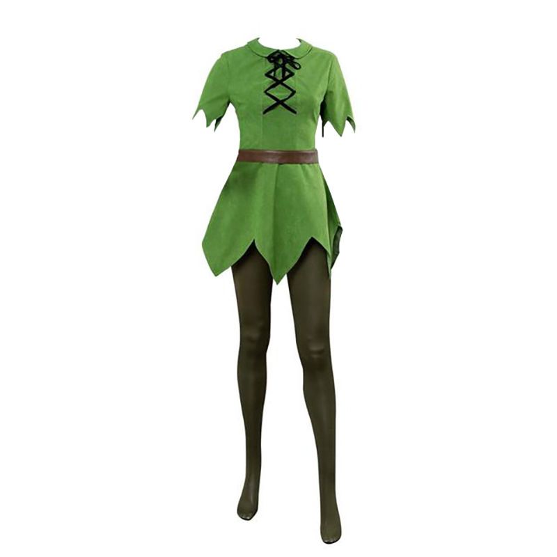 Peter Pan Cosplay Costume Boys Girls Halloween Party M Size: M; Height (cm): 160-165; Weight (kg): 50-55; Bust (cm): 86-90; Waist (cm): 70-74; Shoulder width (cm): 38; Length (cm): 60