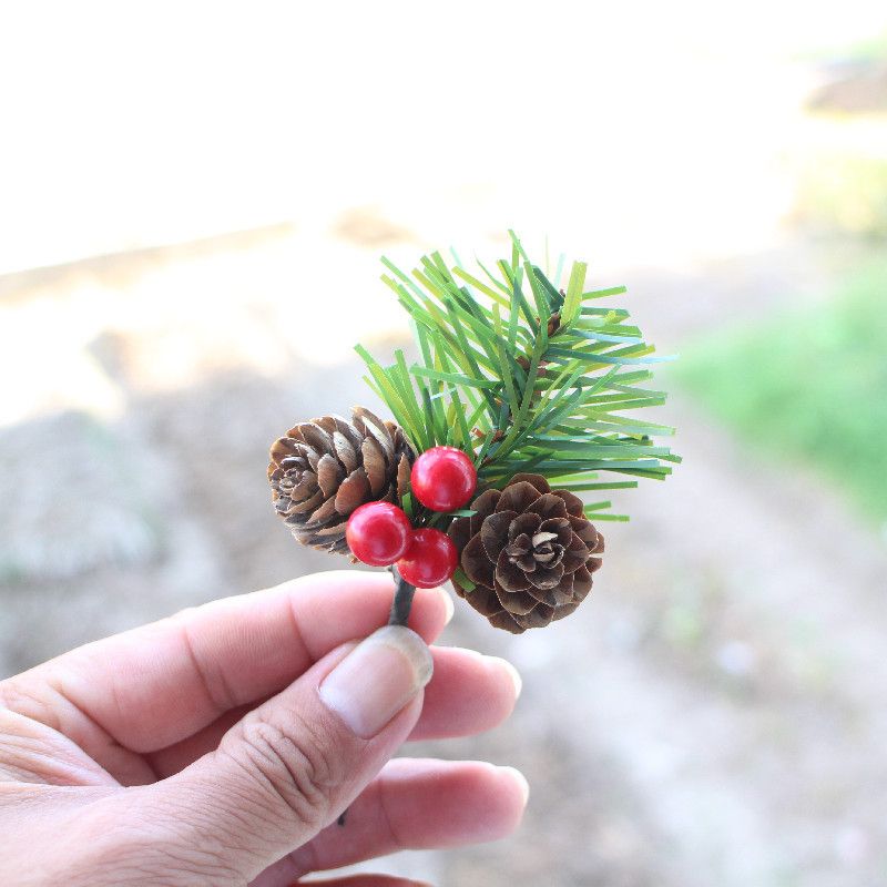 Rong & Jane Natural Pine Cone Xmas Ornament Handmade True color