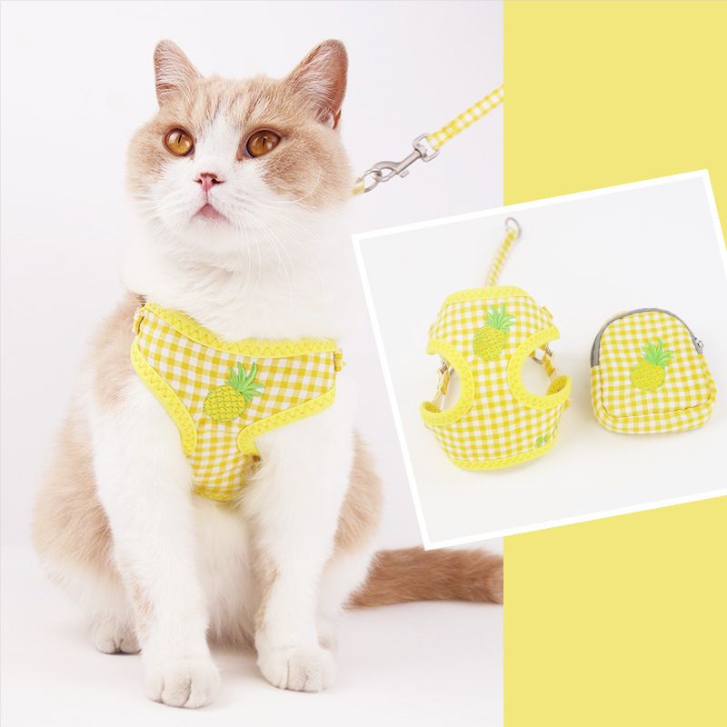 Zichen Cat Harness Cotton Vest Summer Pink (Rabbit) M(1.5 suitable for 3.50 kg-7.50 kg