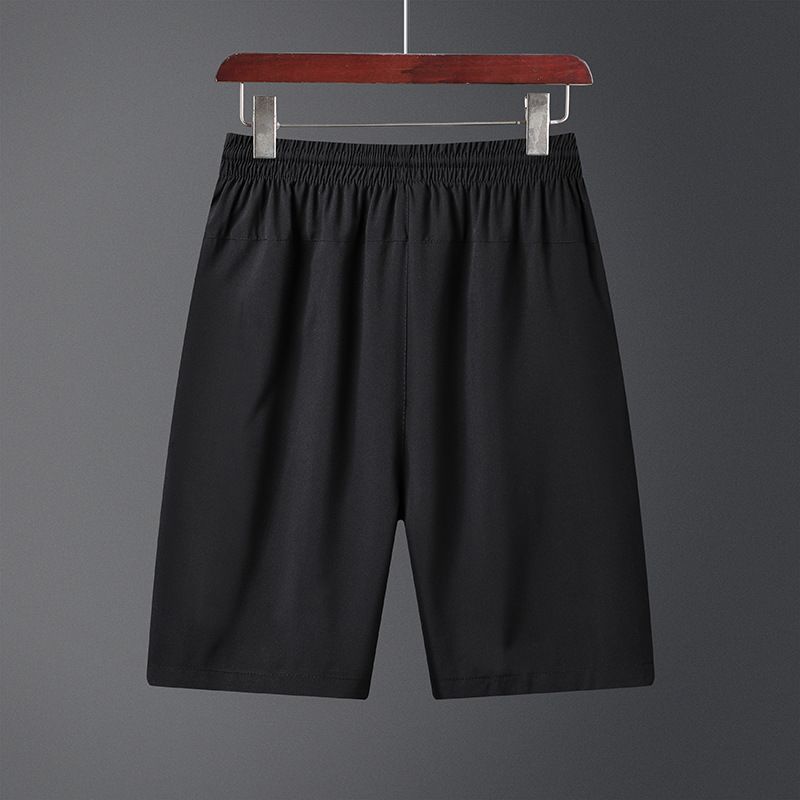 Men Summer Casual Shorts Straight Polyester Gray XL
