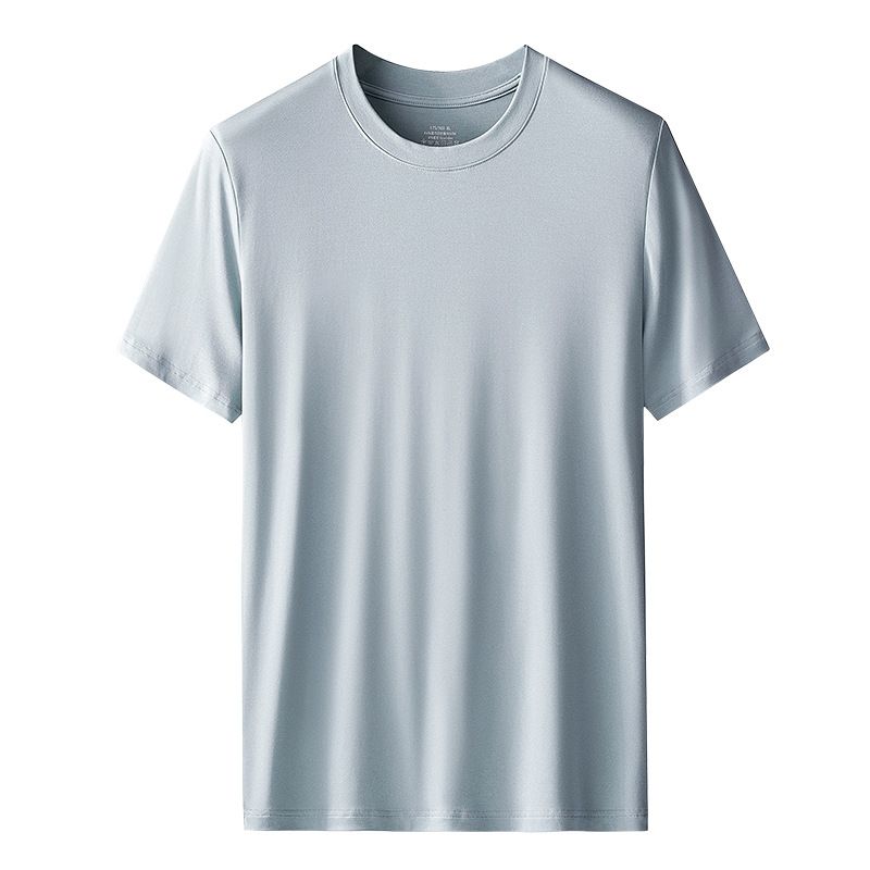 Kang Gongfang Men Modal T-Shirt Crewneck Short Sleeve Round neck-iron gray 5XL (103.00kg