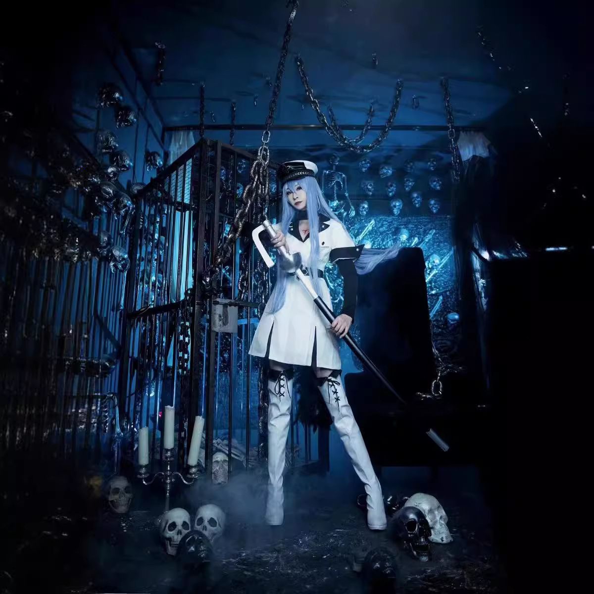 Akame Ga Kill Cosplay Costume Full Set Red pupil full set (without hat) L Size: L; Height (cm): 165-170; Weight (kg): 55-60; Bust (cm): 90-94; Waist (cm): 74-78; Shoulder width (cm): 39; Length (cm): 62