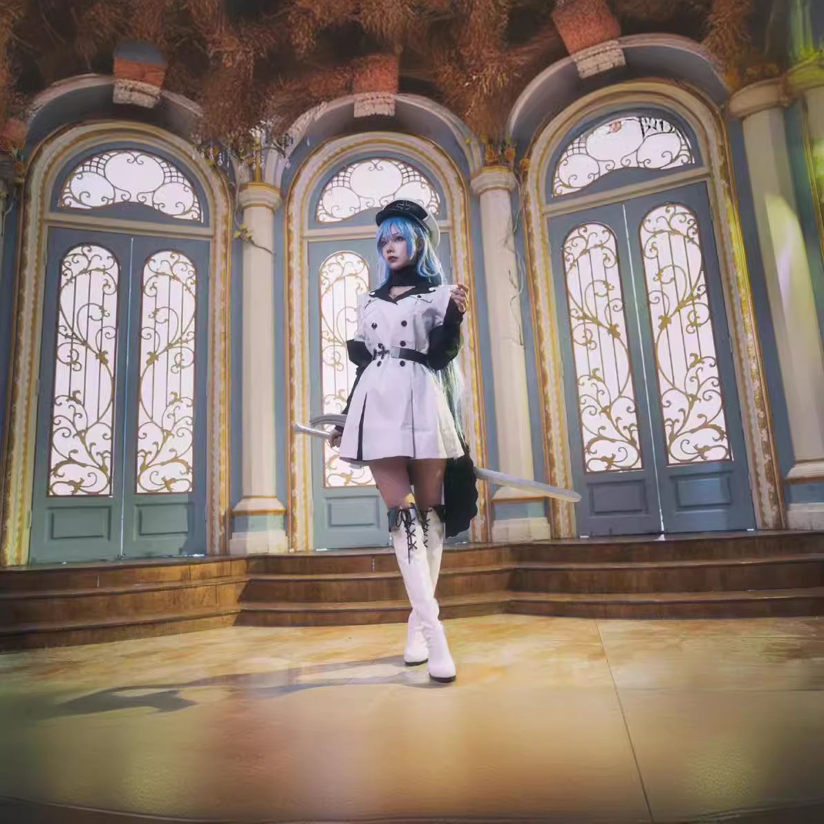 Akame Ga Kill Cosplay Costume Full Set Red pupil full set (without hat) XXL Size: XXL; Height (cm): 175-180; Weight (kg): 65-70; Bust (cm): 98-102; Waist (cm): 82-86; Shoulder width (cm): 41; Length (cm): 66