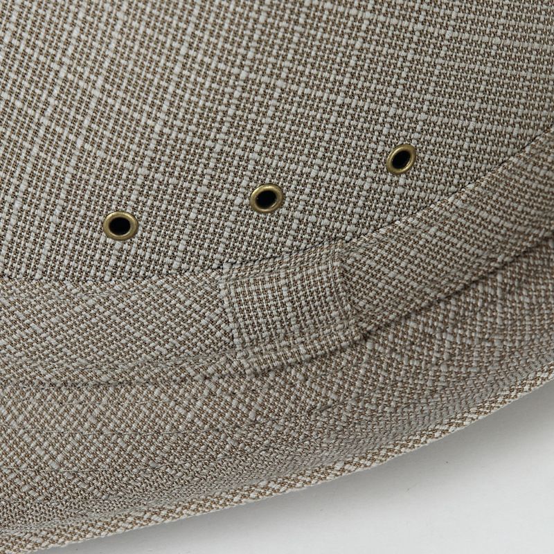 Men's Linen Top Hat Summer Dome Curled Brim Hong Kong and Macao hemp Black 60#