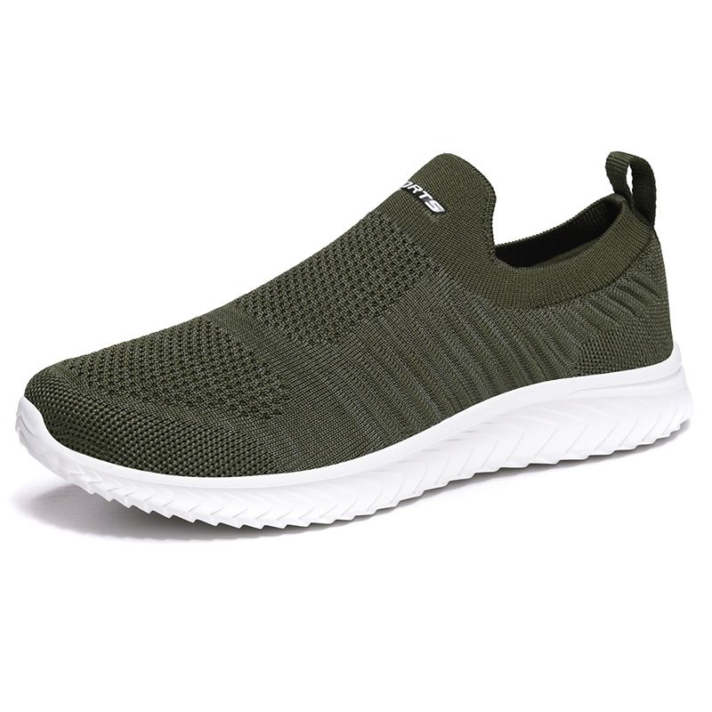 Men Sports Shoes Lightweight Breathable Mesh A19 army green 42