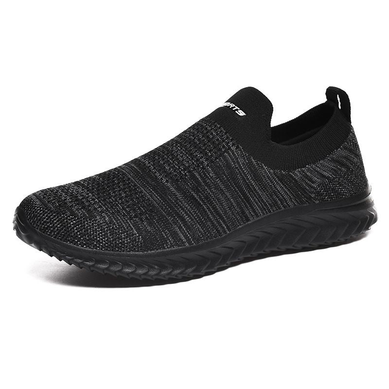 Men Sports Shoes Lightweight Breathable Mesh A19 Black Grey 44