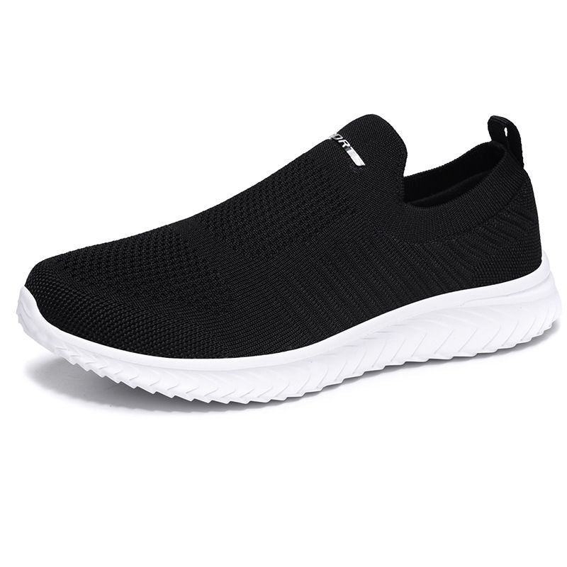 Men Sports Shoes Lightweight Breathable Mesh A19 black and white 46