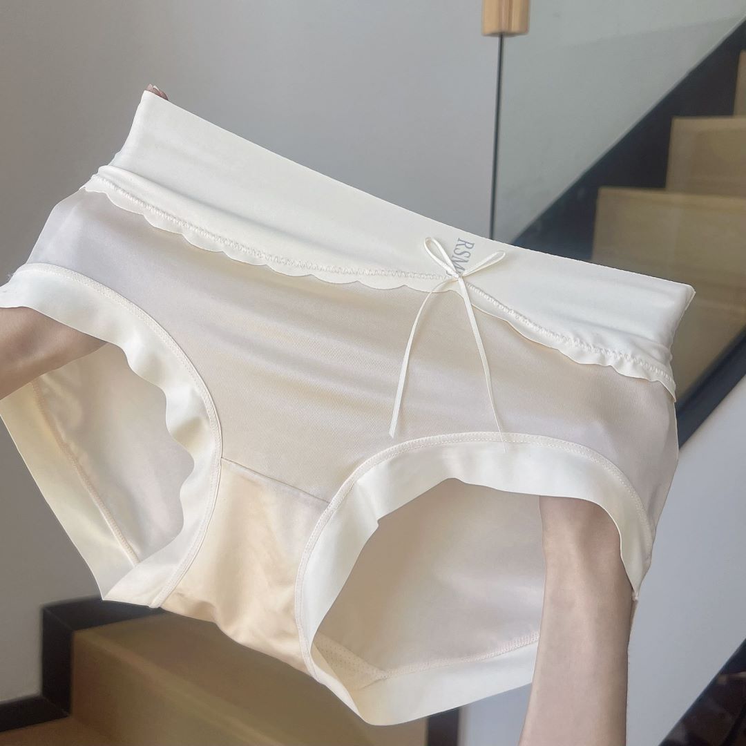 Shuya Nylon Women Briefs Satin Breathable Mid Waist Skin color XL [62.50 kg-75.00 kg]