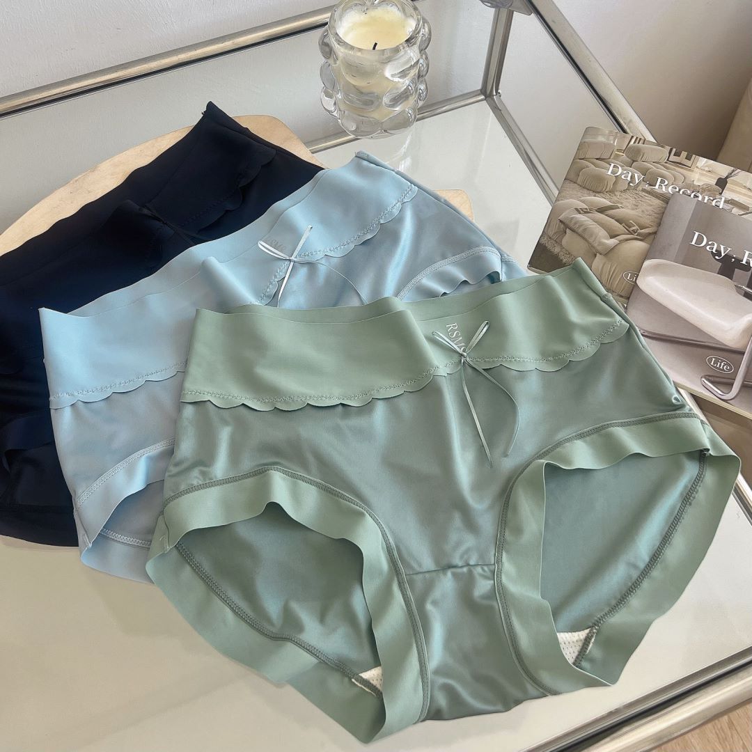 Shuya Nylon Women Briefs Satin Breathable Mid Waist Skin color XL [62.50 kg-75.00 kg]