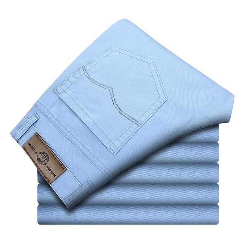 Tao Shang Pai Mens Cotton Chinos Straight Trousers White 38