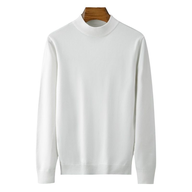 JF Men Slim Fit Half Turtleneck Fleece Lined Pullover Semi-high collar shallow flower ash [fleece-lined]] 3XL (80.00 kg-90.00 kg